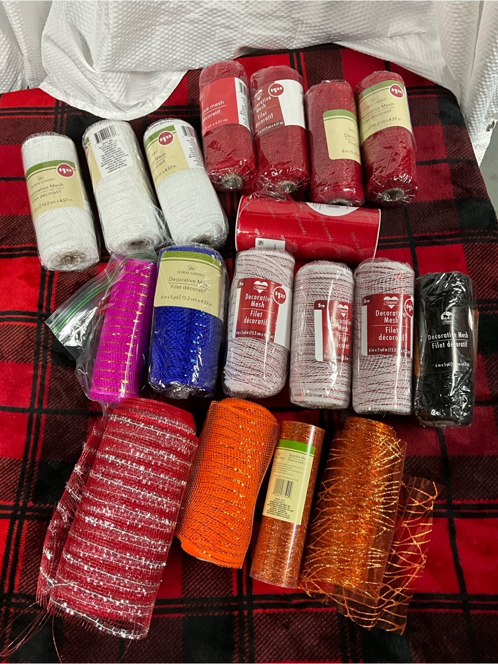 Crafting  Decorative Mesh Ribbon Bundle